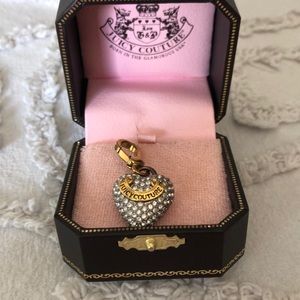 Juicy Couture Bedazzled Heart Gold Charm